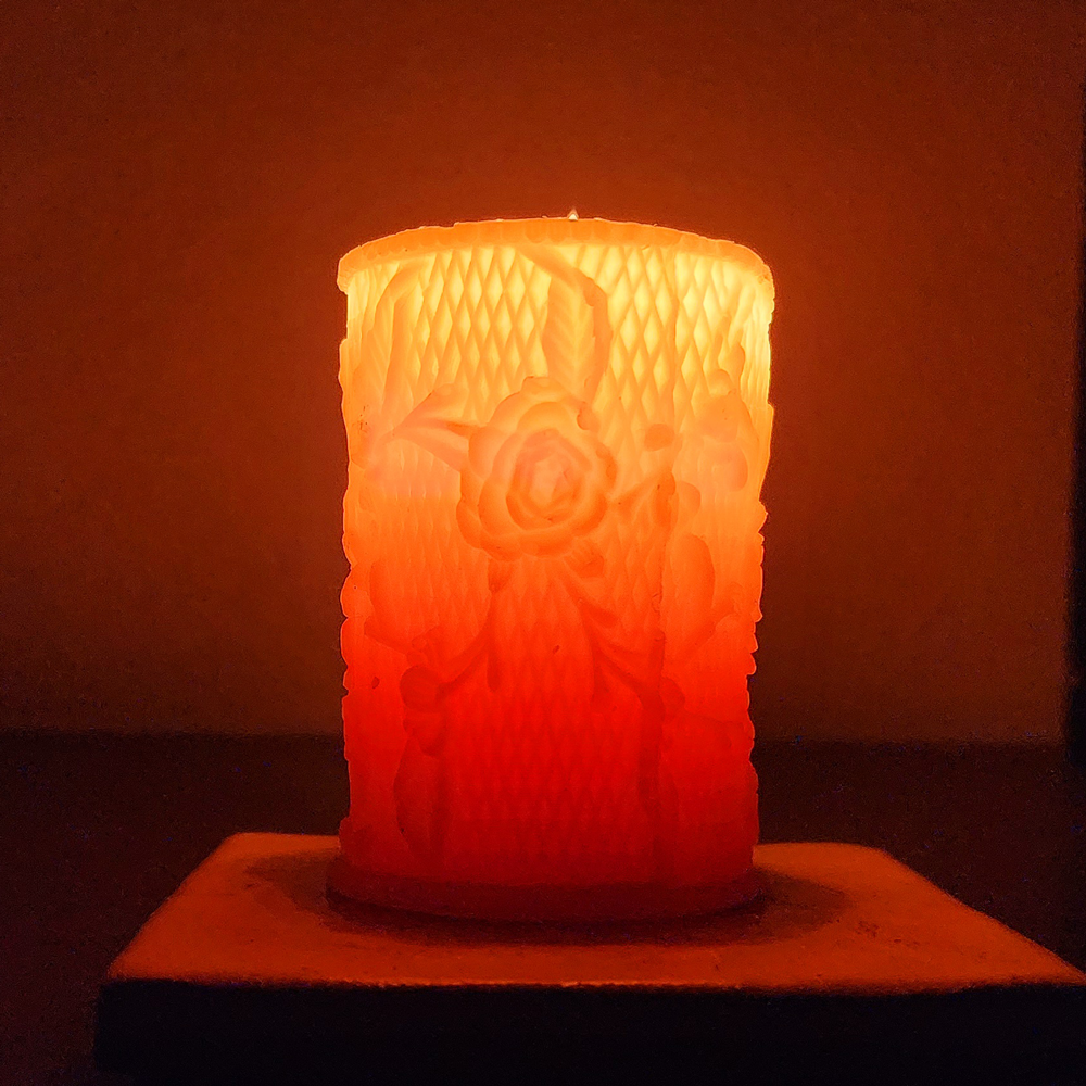 Beeswax Mini Pillar Rose